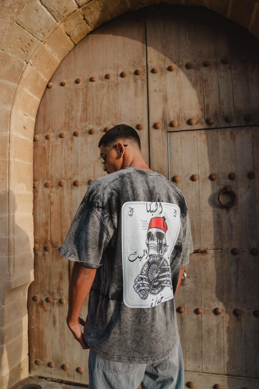 Model wearing checkered pants